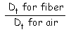 Dt,fiber/Dt,air