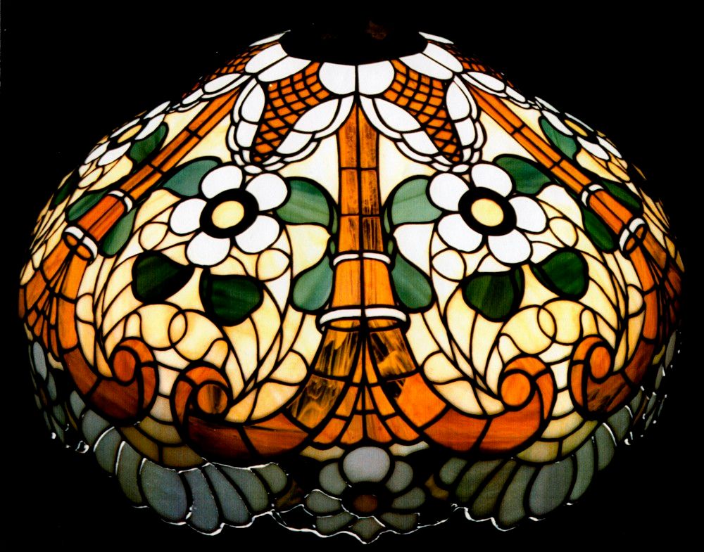 Floral Geometric Swag Lamp