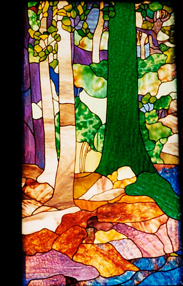  A Segment of  a Tiffany Forest Pannel